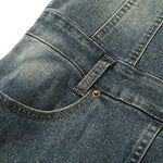 Lace-Up Back Denim Cami Midi Dress