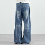 Comfort Fit Light Blue Wide Leg Everyday Jeans