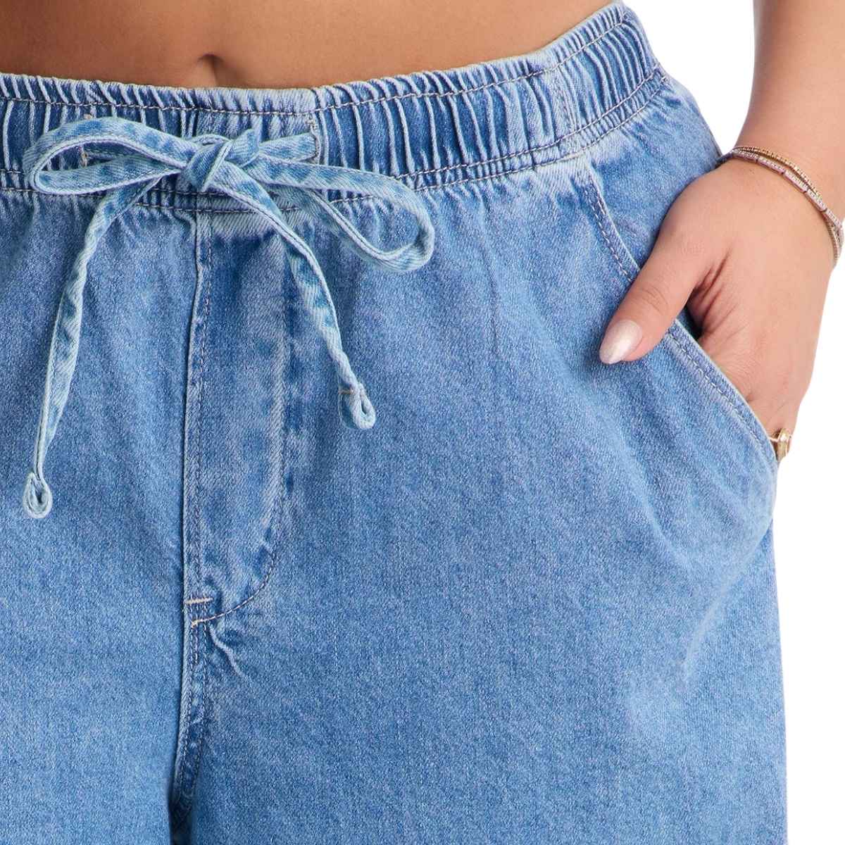 Vacay Moods Pull On Tie Waist Jeans