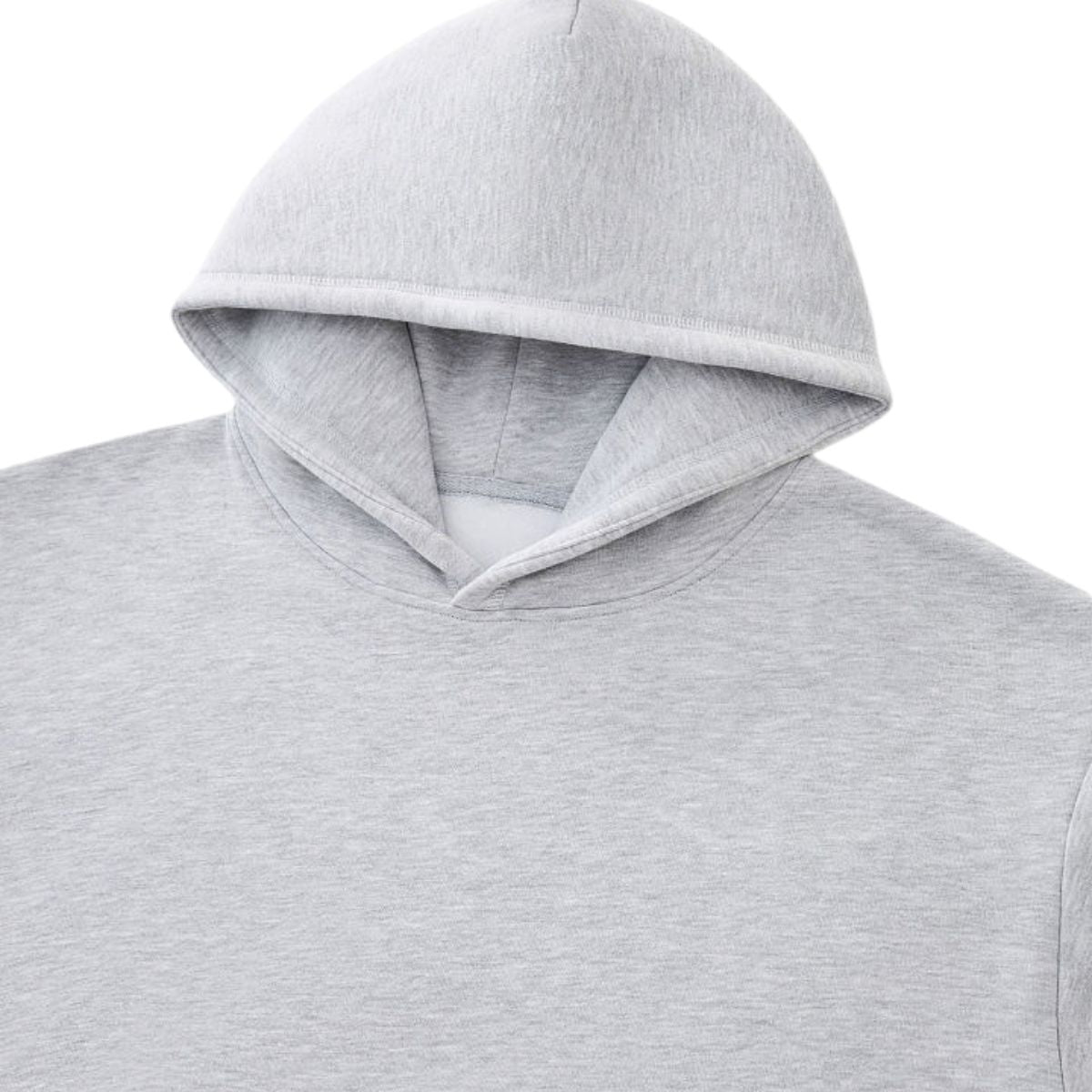 Boxy Flatlock Stitch Fleece Lined Hoodie