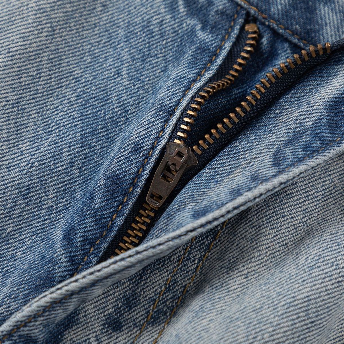Vintage Washed Reverse Panel Slim Flare Jeans