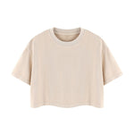 Snowflake Washed Boxy Cropped Cotton Tee 2026