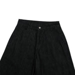 American Retro Black Pleated Jeans