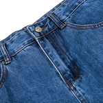 Vintage Blue Wide Leg Washed Denim Jeans