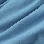 Lace-Up Denim Tiered Hem Slip Midi Dress