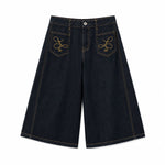 Bermudas con lavado vintage y salpicaduras de tinta