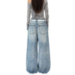 Vintage Faded Wide Leg Jeans