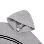 Snow Wash Broken-Seam Color Contrast Webbing Fleece Hoodie