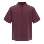 Zippered Polo Soft Cotton Everyday Casual Stylish Tee