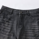 Vintage Whisker Wash Wide-Leg Jeans