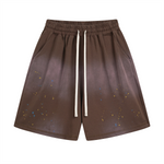 Pantalones cortos deportivos de algodón con salpicaduras de pintura