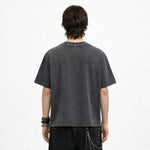 Rivet Detail Washed Boxy Fit T-Shirt