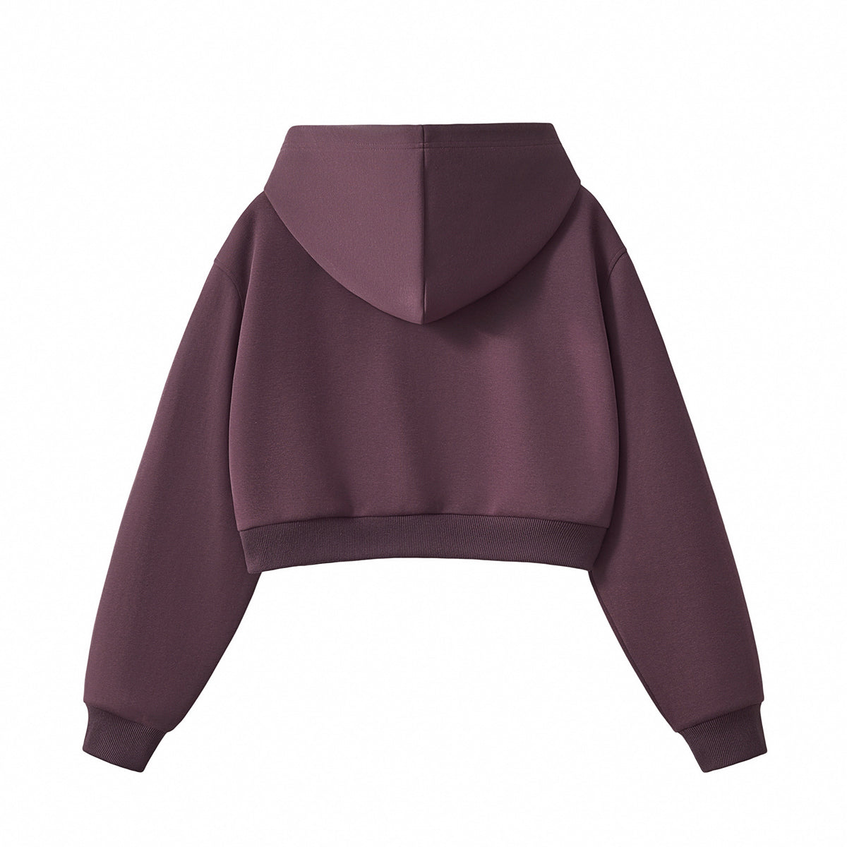 Women's Solid Color Relaxed Cropped Hoodie