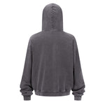Double Yarn Vintage Washed Zippered Comfort Hoodie
