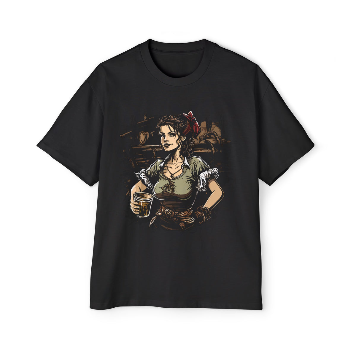 Pirate Waitress Graphic Tee-INNBLAC Fashion Apparel