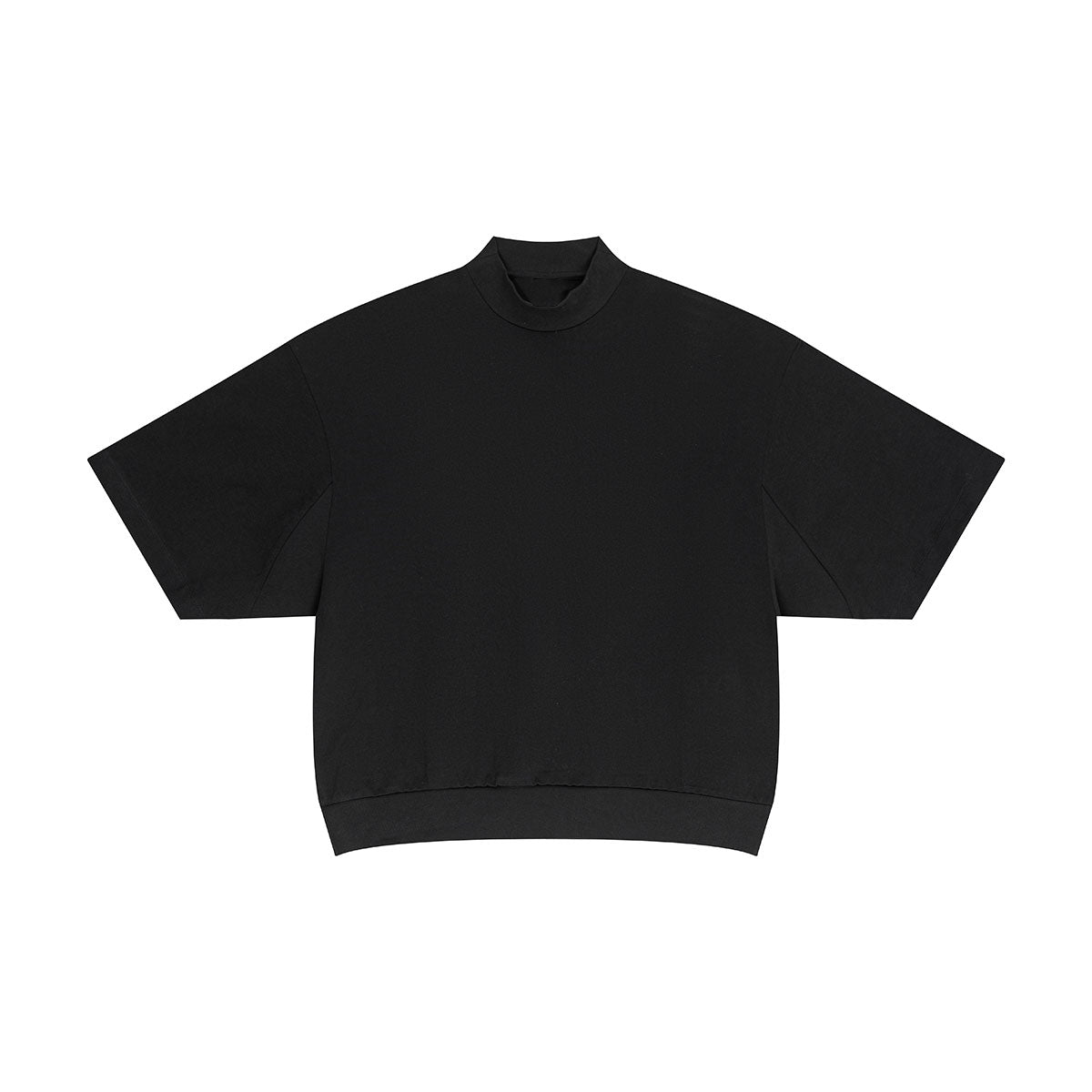 Oversized Mock Neck Short Sleeve T-shirt