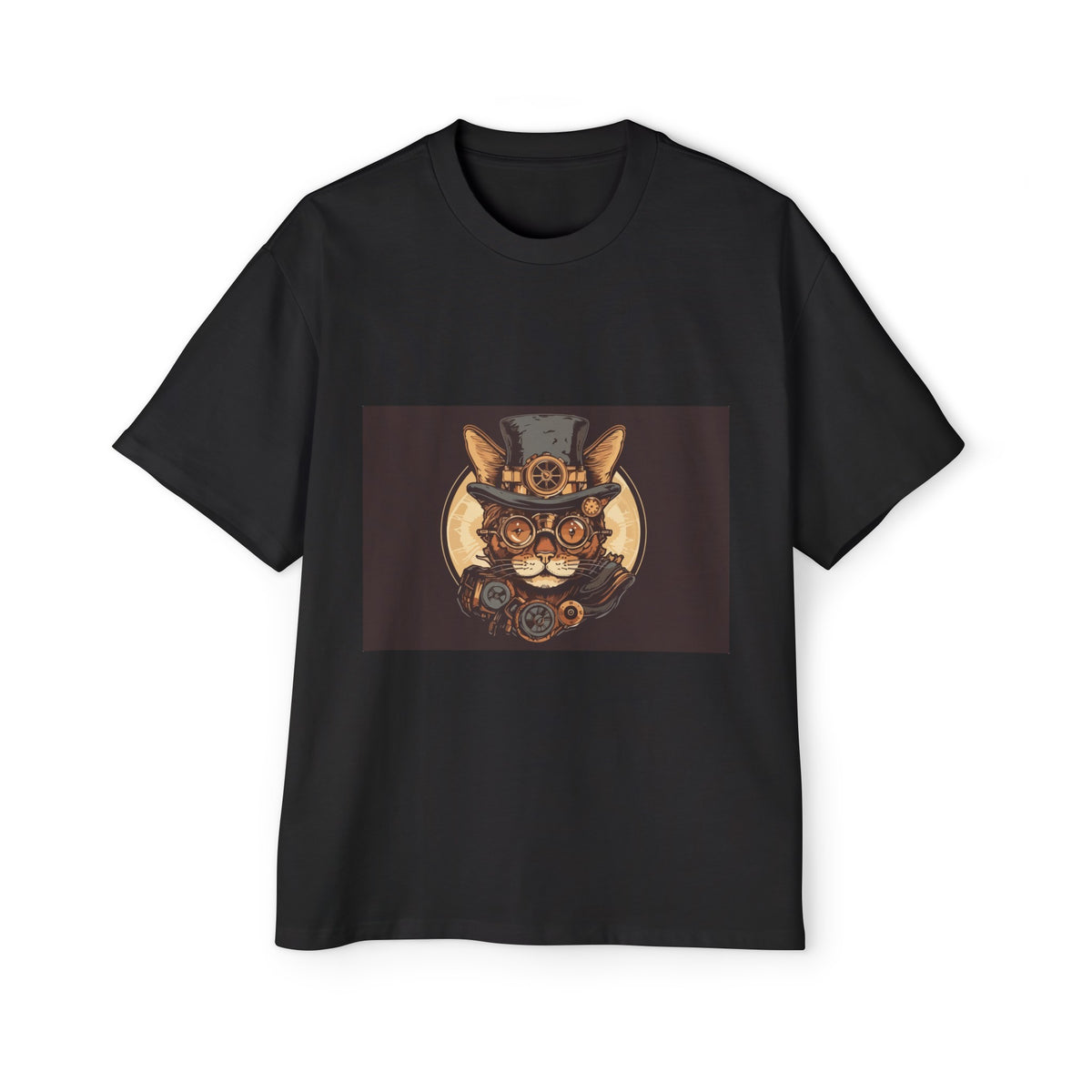 Steampunk Cat Vintage Graphic Tee-INNBLAC Fashion Apparel