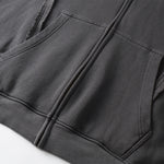 Distressed Vintage Wash Zip Up Hoodie