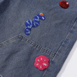 Bermudas vaqueras rasgadas con parches de camuflaje