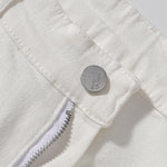 Snap Detail Slight Flared Hem Cargo Pants