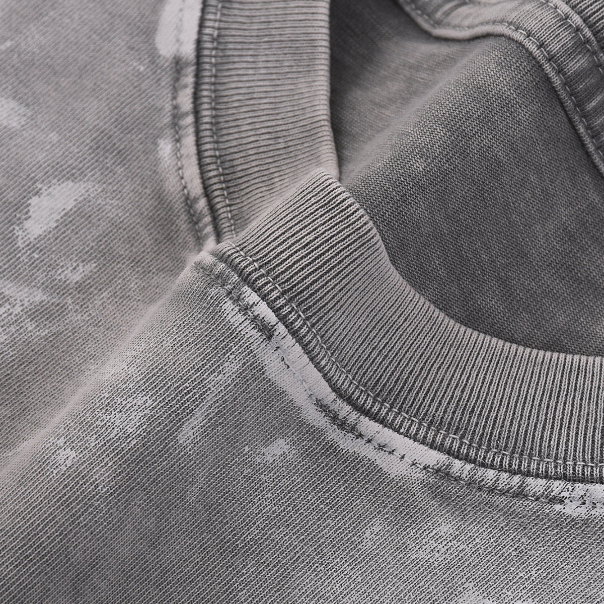 Gray Loose Fit Painted Cotton Sweatshirt