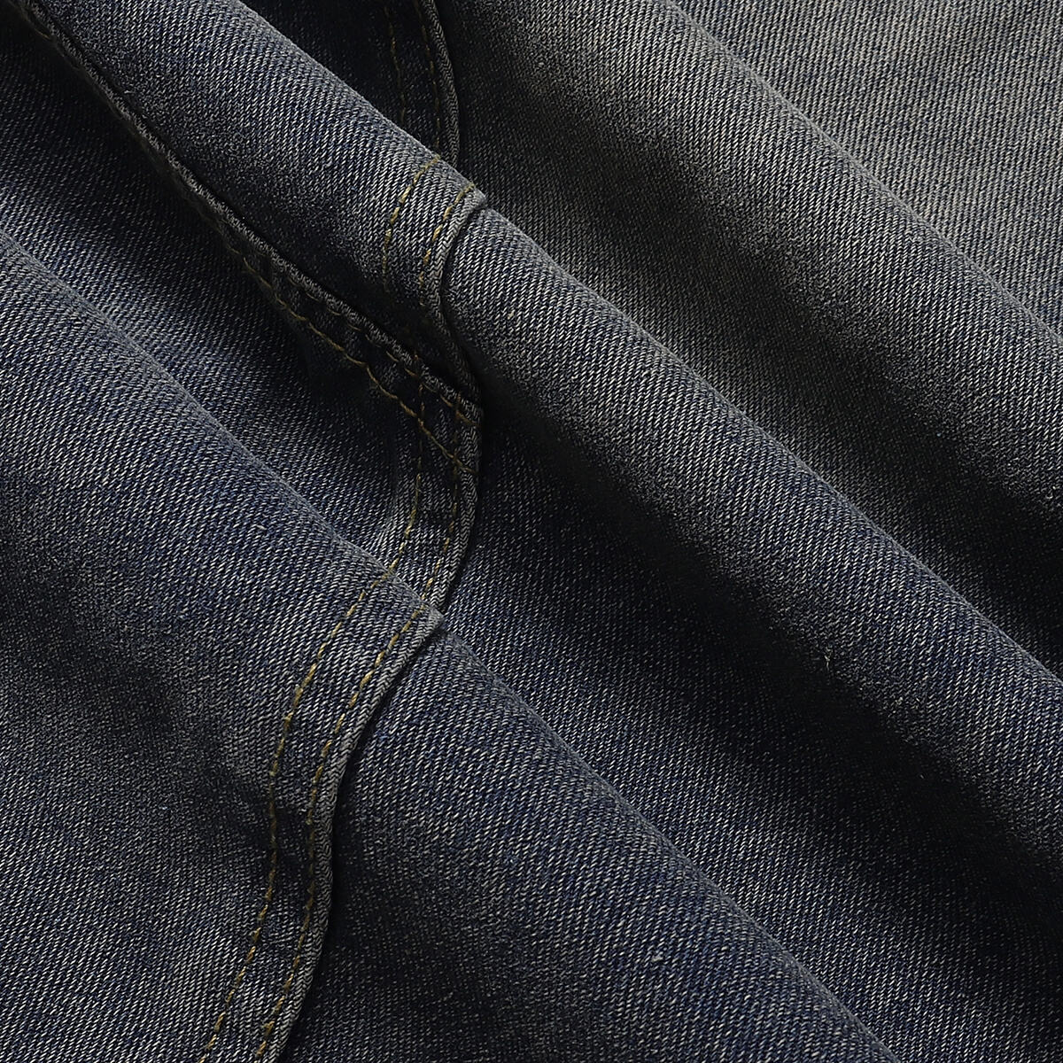 Elastic Waistband Wide Leg Denim Pants