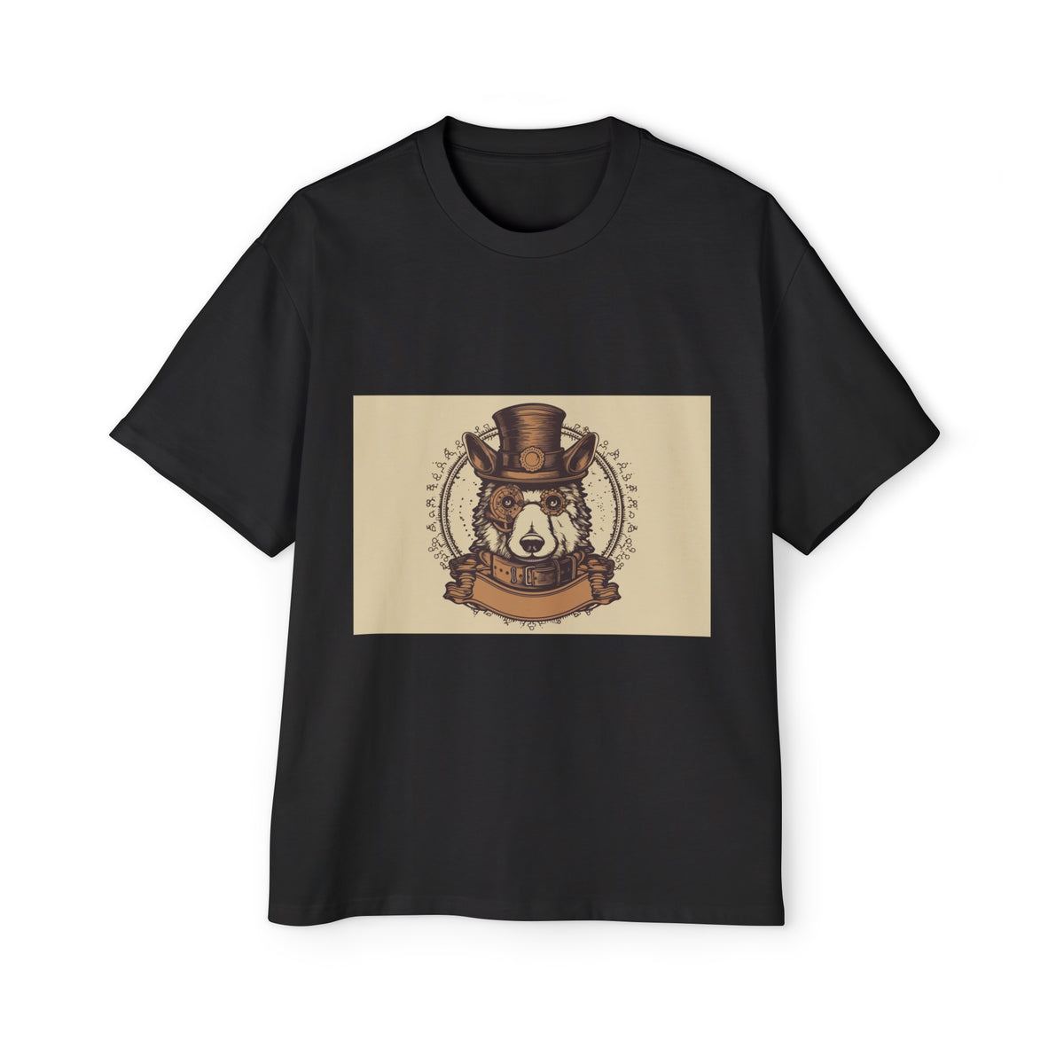 Steampunk Dog Vintage Graphic Tee-INNBLAC Fashion Apparel
