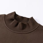 Soft Fleece Mock Neck Pullover Sweatshirt