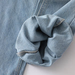 Light Blue Ripped Wide-Leg Jeans