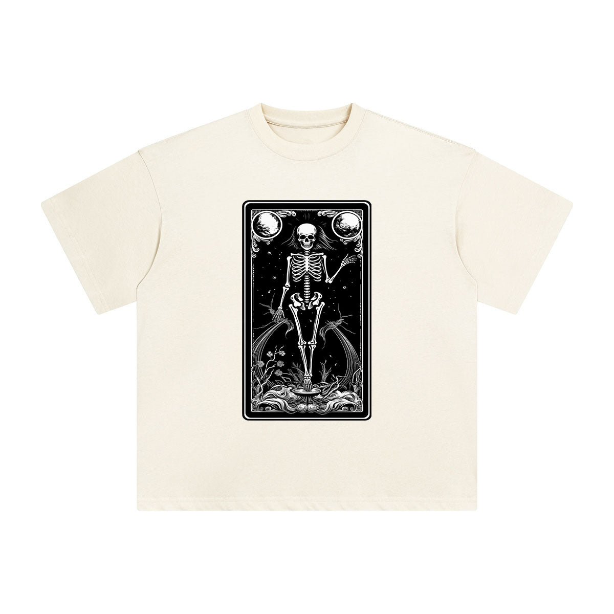 Mystery Skeleton Tarot Card Graphic Tee-INNBLAC Fashion Apparel