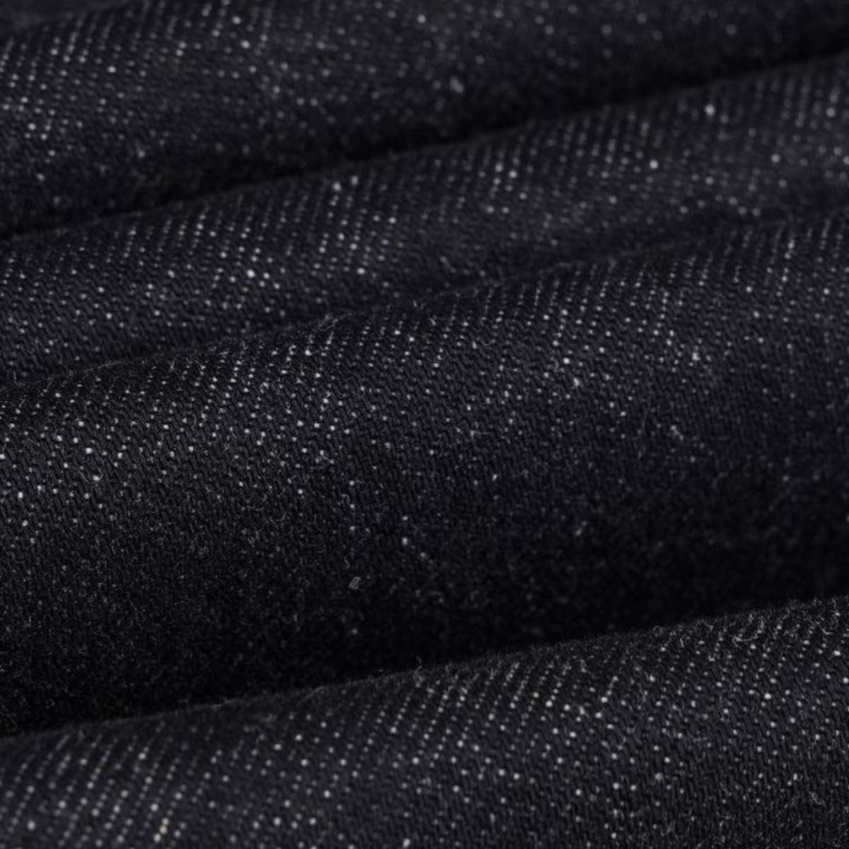 Contrast Stitch Black Wide-Leg Jeans