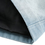 Men's Vintage Washed Splatter Ombre Denim Utility Jacket