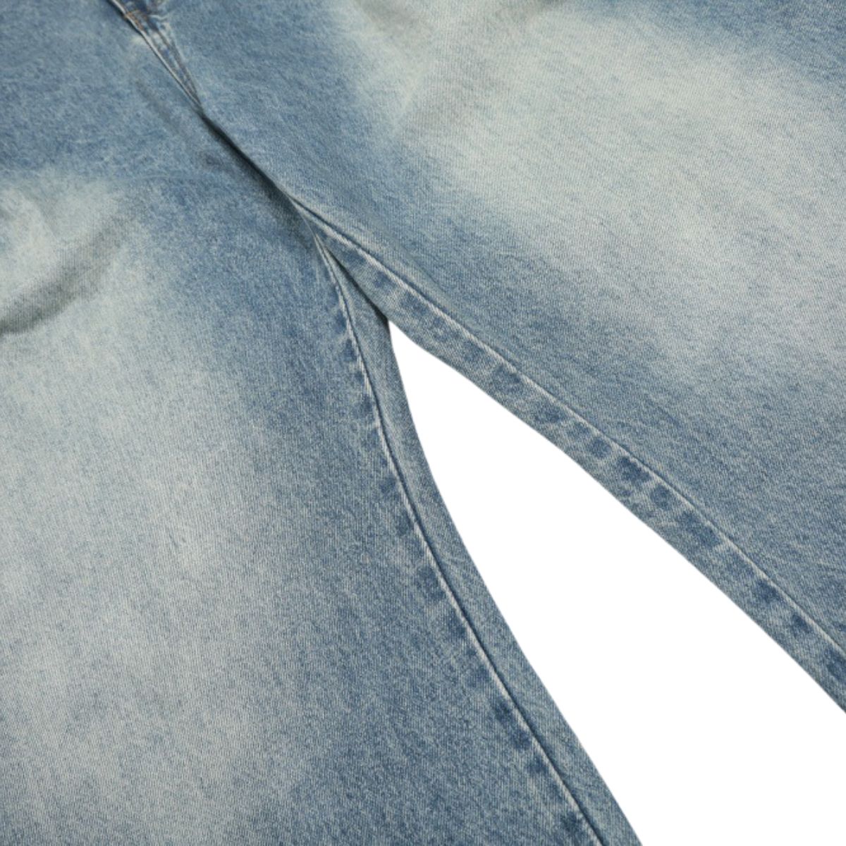 Men's Washed Denim Punk Wide-Leg Work Pants