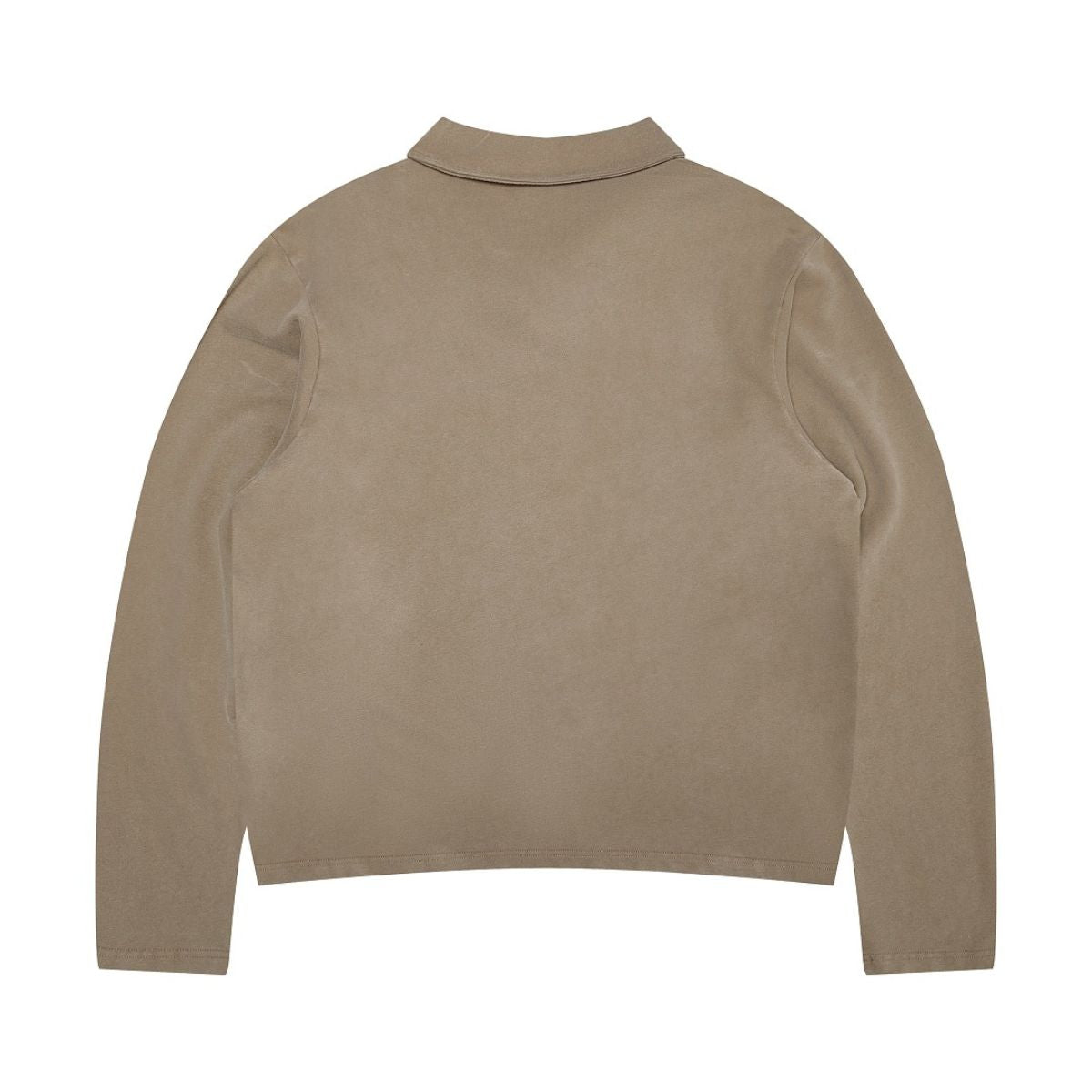 Seagull‑Collar Polo Vintage Washed Half‑Placket Sweatshirt