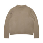Seagull‑Collar Polo Vintage Washed Half‑Placket Sweatshirt