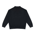 Heavyweight Cotton Polo Collar Long Sleeve Sweatshirt
