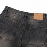 Vintage Washed Black Straight Leg Jeans
