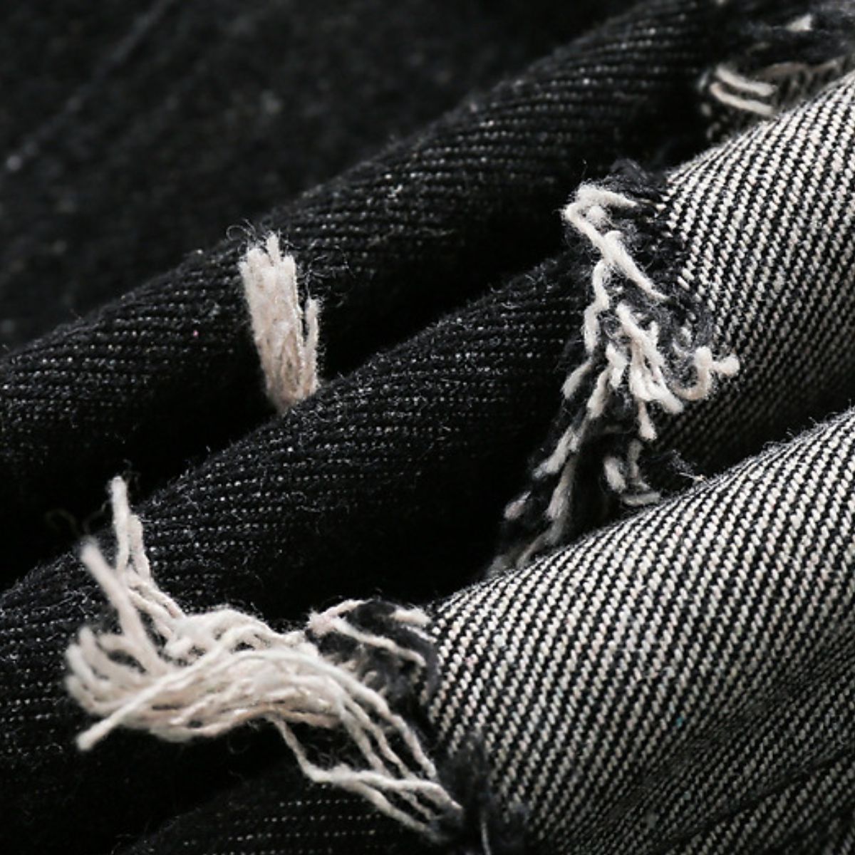 Street Hip-hop Distressed Patchwork Denim Jacket