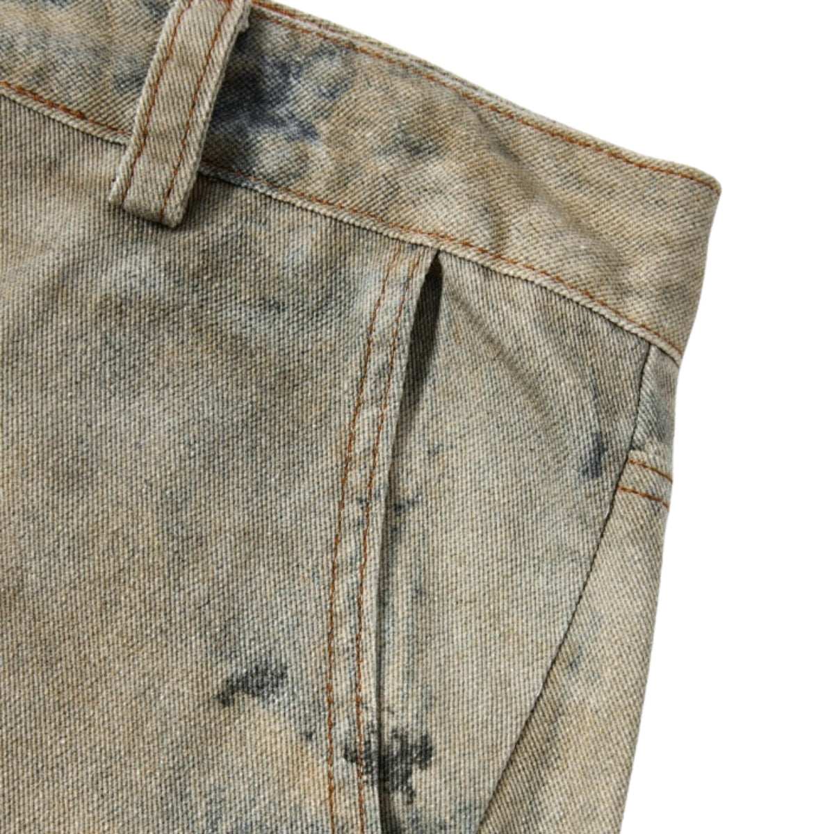 Bermudas con bordado lavado vintage