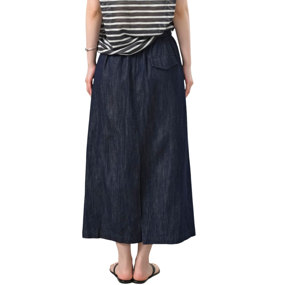 Women's Indigo Denim Midi Skirt