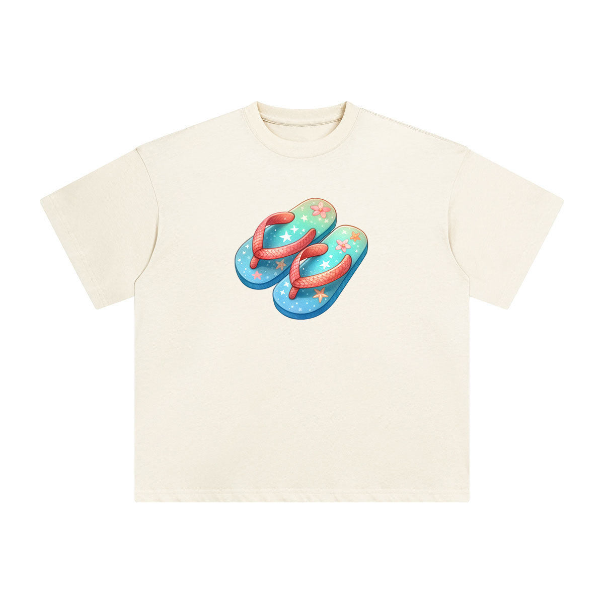 Summer Vacation Slippers Graphic Tee-INNBLAC Fashion Apparel
