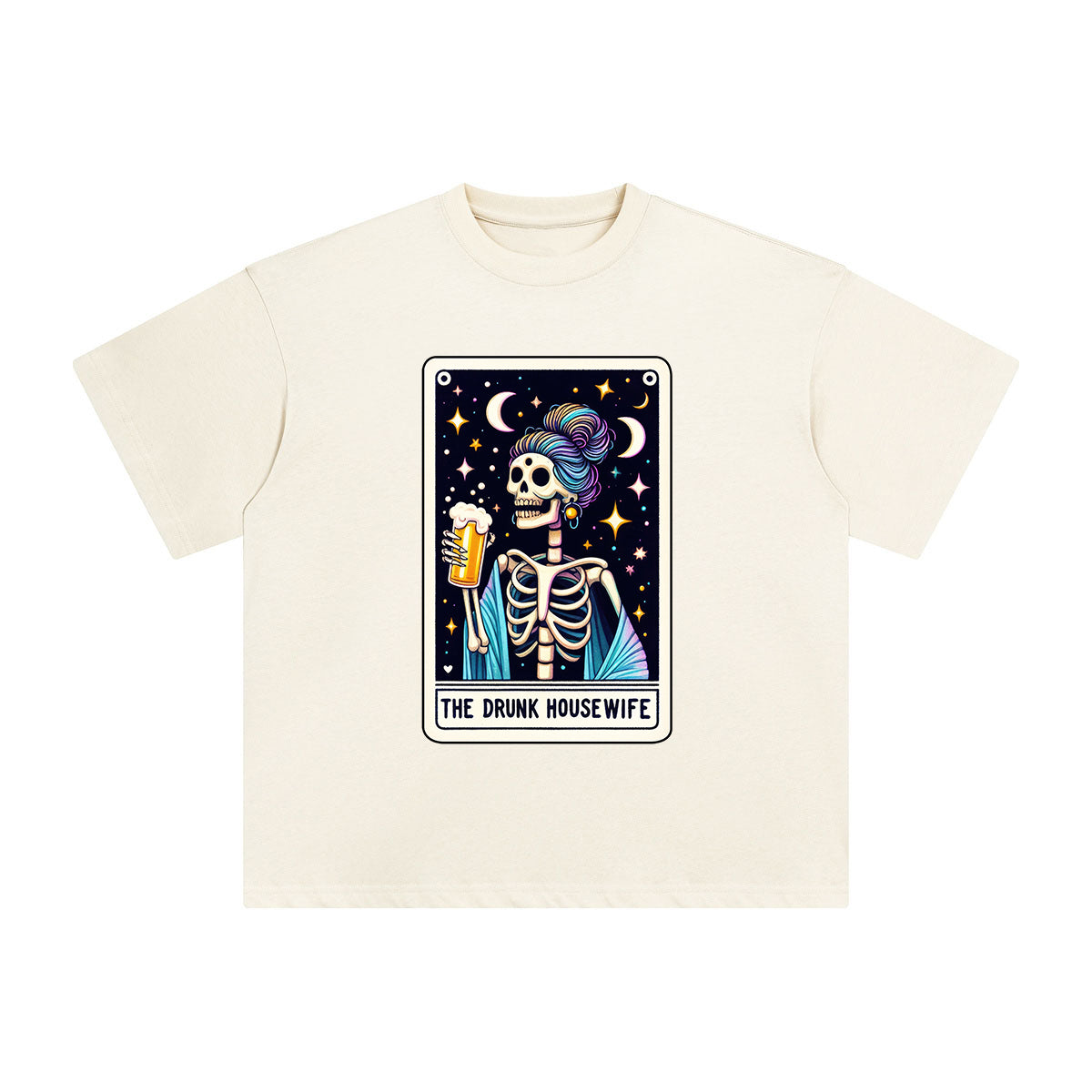 The Drunk Housewife Comic Graphic Tee-INNBLAC Fashion Apparel