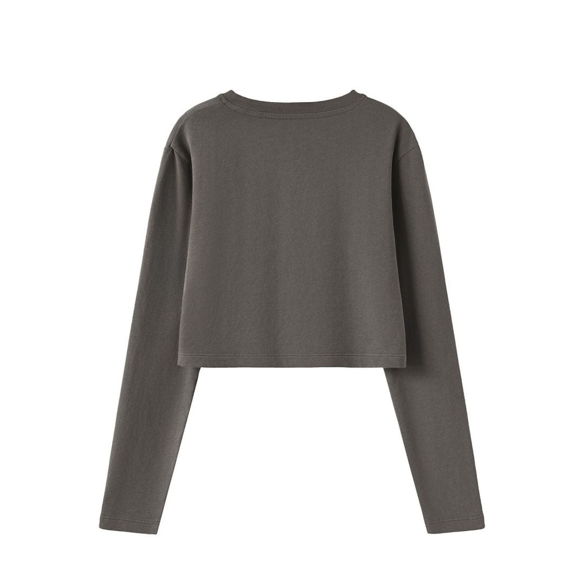 Washed Distressed Kanjha‑Su Seam‑Spliced Crew Neck Sweatshirt