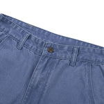 Vintage Washed Faded French‑Blue Wide‑Leg Pants