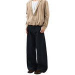Balloon‑Cut Curved Wide Leg Trousers