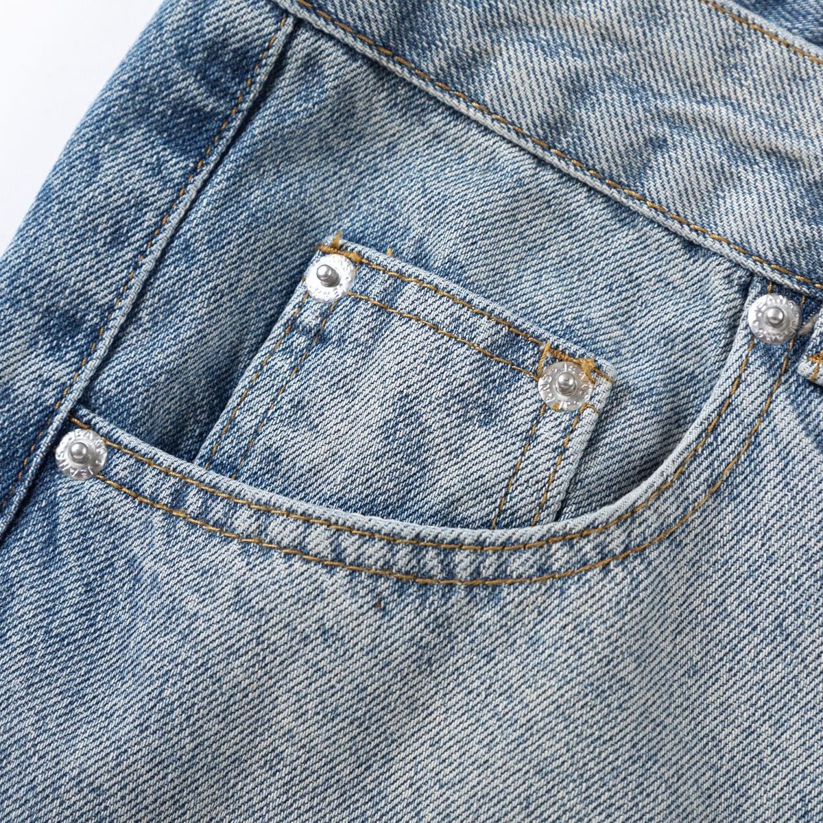Vintage Washed Reverse Panel Slim Flare Jeans