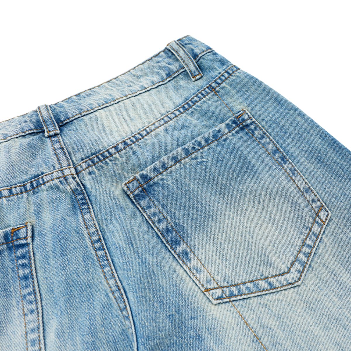 Light Washed Vintage Wide Leg Denim Jeans