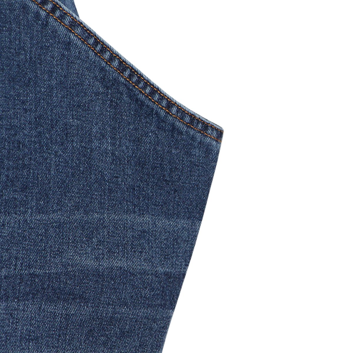 Tapered Front-Slit Denim Midi Skirt