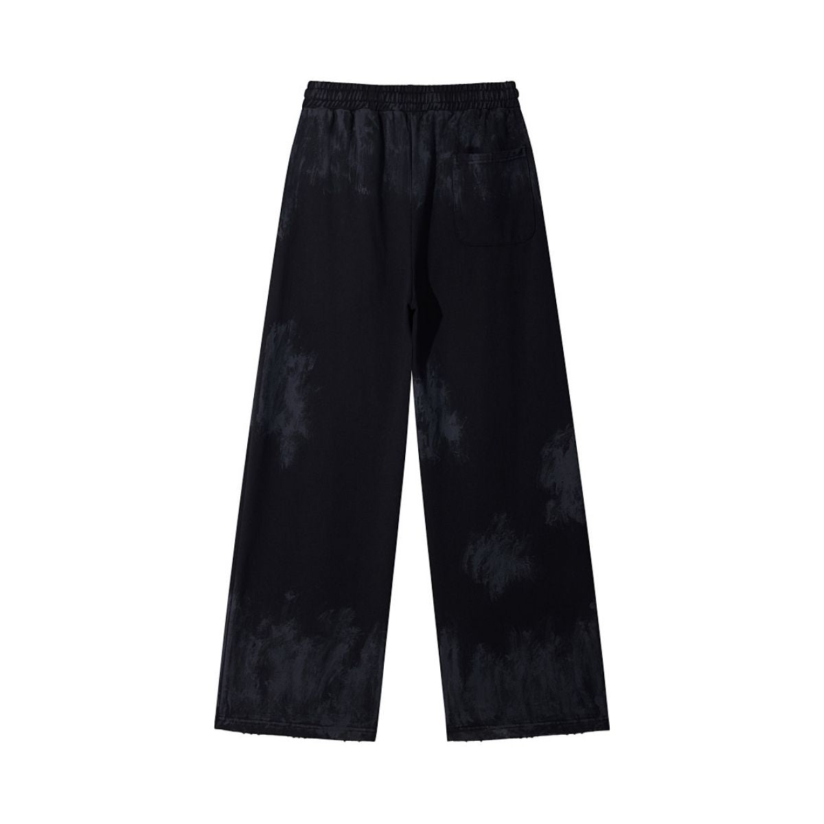 Heavy Paint‑Splatter Worn‑Distressed Straight‑Leg Pants