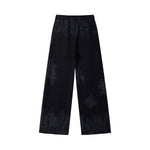 Heavy Paint‑Splatter Worn‑Distressed Straight‑Leg Pants